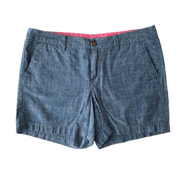 Merona Pants - Merona Women Lightweight Denim Chambray Shorts Blue Casual Button Fly‎ Size 6